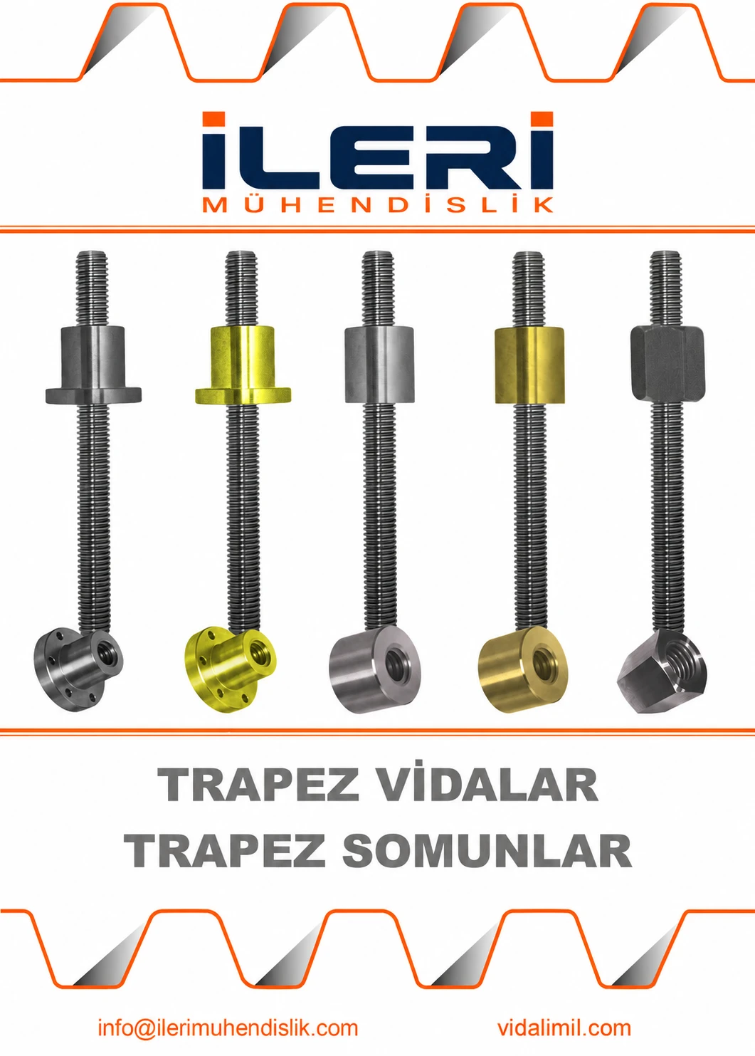 Flanşlı Pirinç Trapez Somunlar